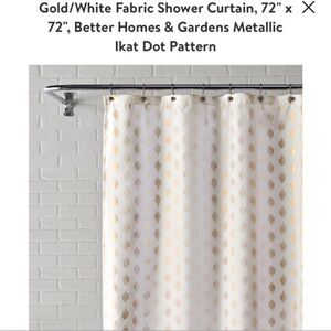 Better Homes And Gardens Metallic Gold and White Shower Curtain